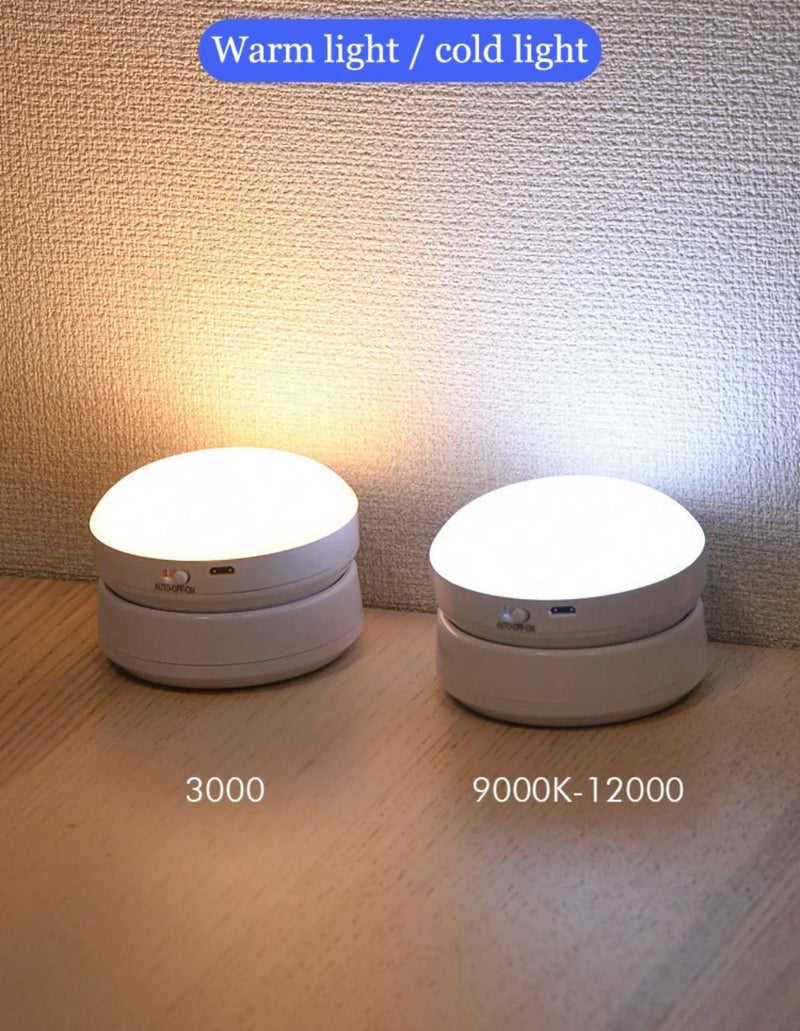 Bluejw Removable Sensor Wireless Night Light, USB Rechargeable 360° Motion Activated LED Lamp, Indoor/Outdoor Use - Image 2